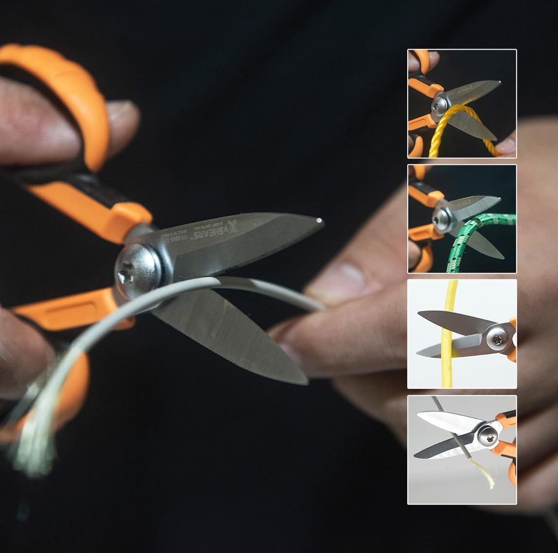 スキバサミ　光　5.5インチ Amazon | VAMPLIERS 5.5インチ 光ファイバーケブラーはさみ 炭素鋼鋏