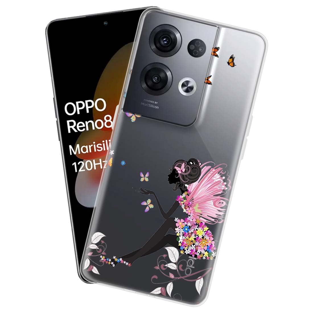 Fashionury Silicone Designer Soft Back Cover Case Compatible for Oppo Reno 8 Pro 5G D0471,Multi Coloured (B0BB6VJYVY) Amazon Price History, Amazon Price Tracker
