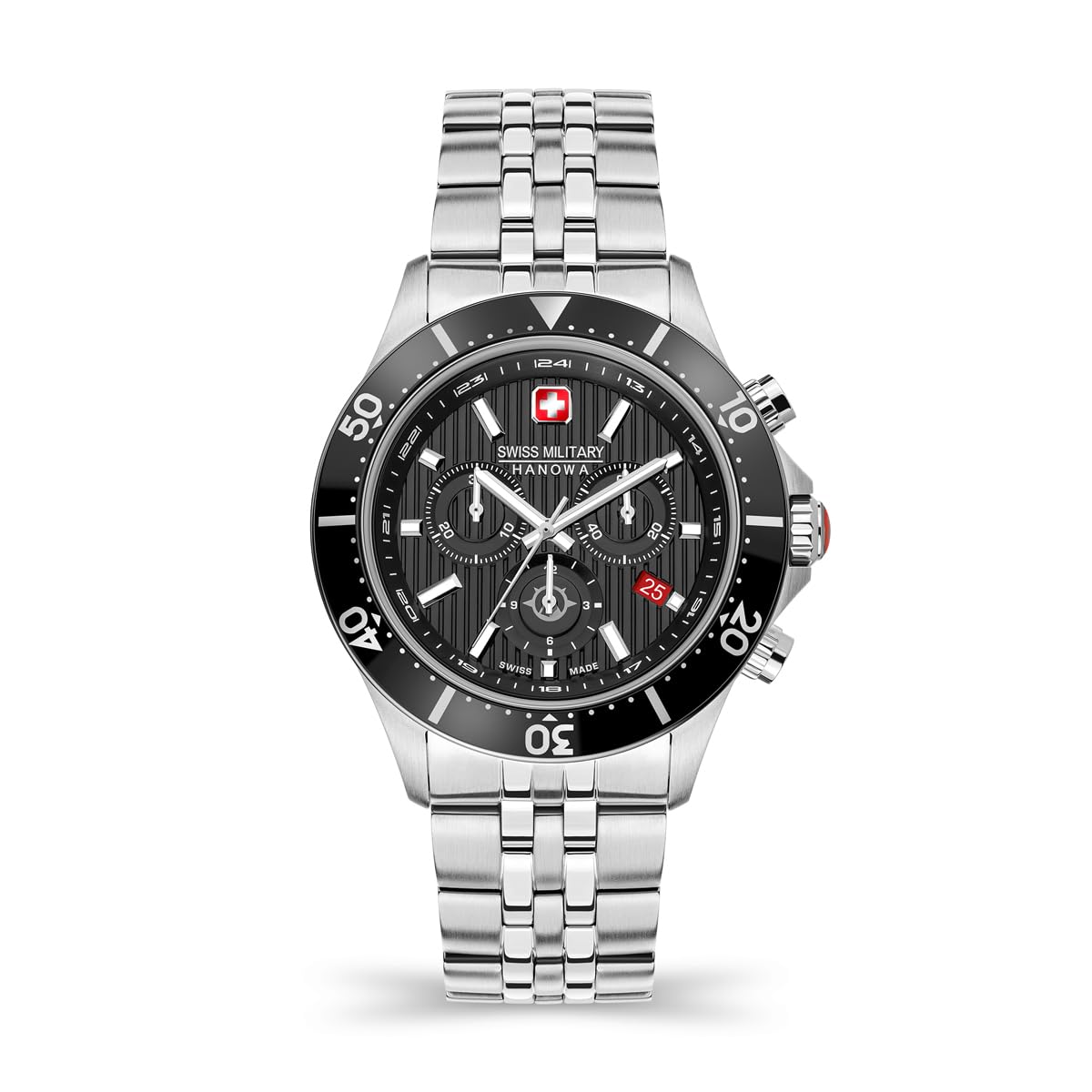 Swiss Military Hanowa Relojes para Hombre analógicos de Cuarzo 32019281, Plata, Talla única, Pulsera