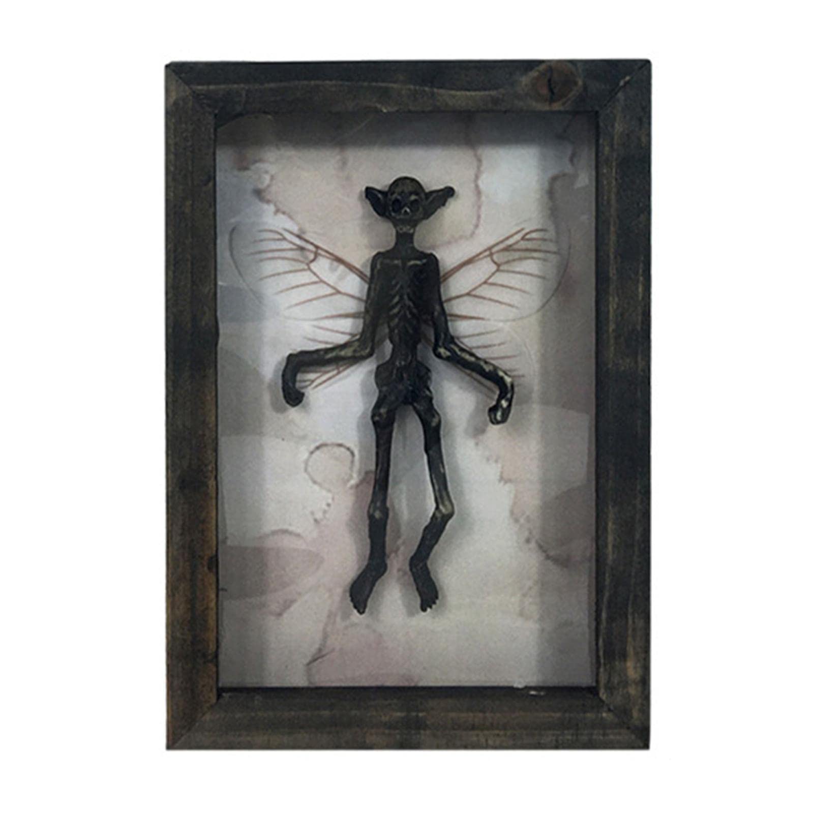 Aizuoni Black Halloween Wall Decor,Bat Display Resin Halloween Decorations | Gothic Picture Frames Decor Oddities And Curiosities Taxidermy Animals For Wall