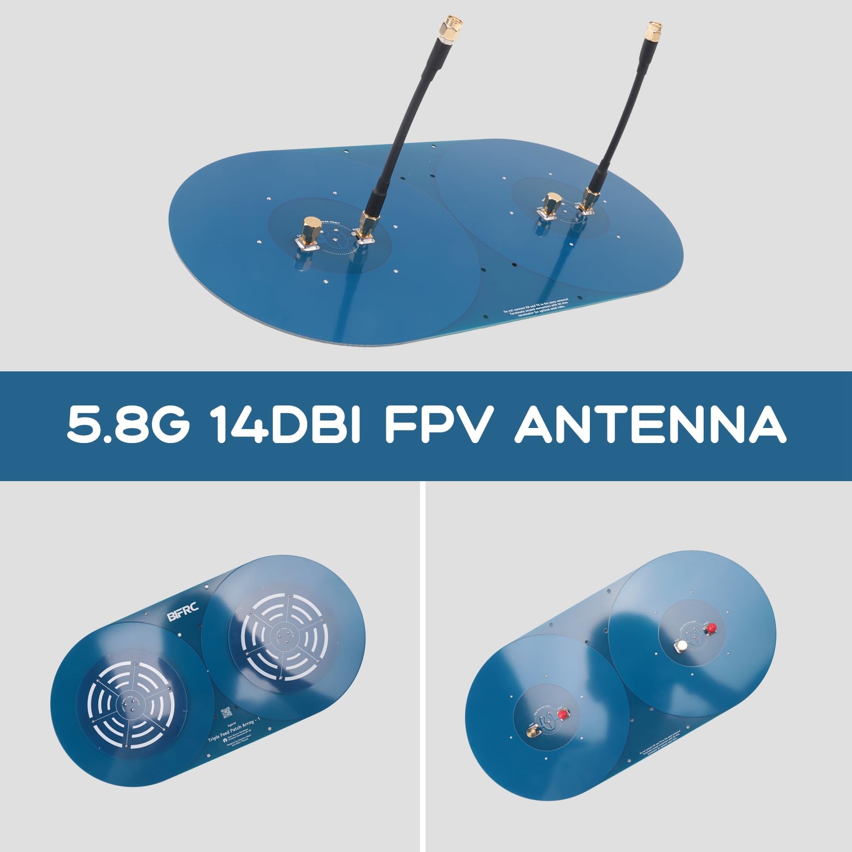 FPV-Antenne 5,8 G Fixierflügel -Country High Gain 14 DBI Richtungsflache Empfangs-Array-Antenne für RC-Drohne Innennadel