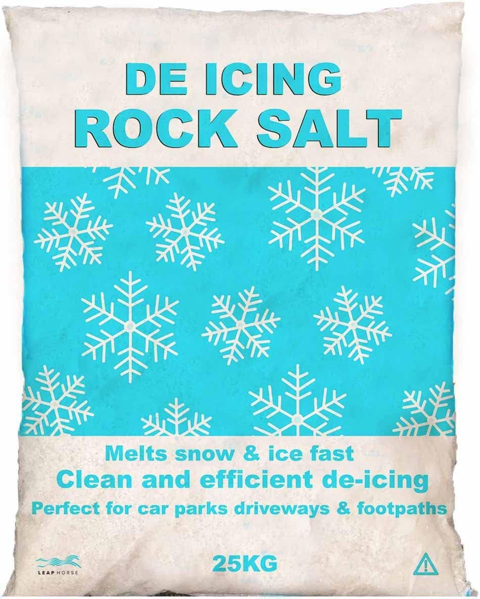 Rock Salt Deicing Winter Grit Gritting Ice Snow for Driveways Carparks