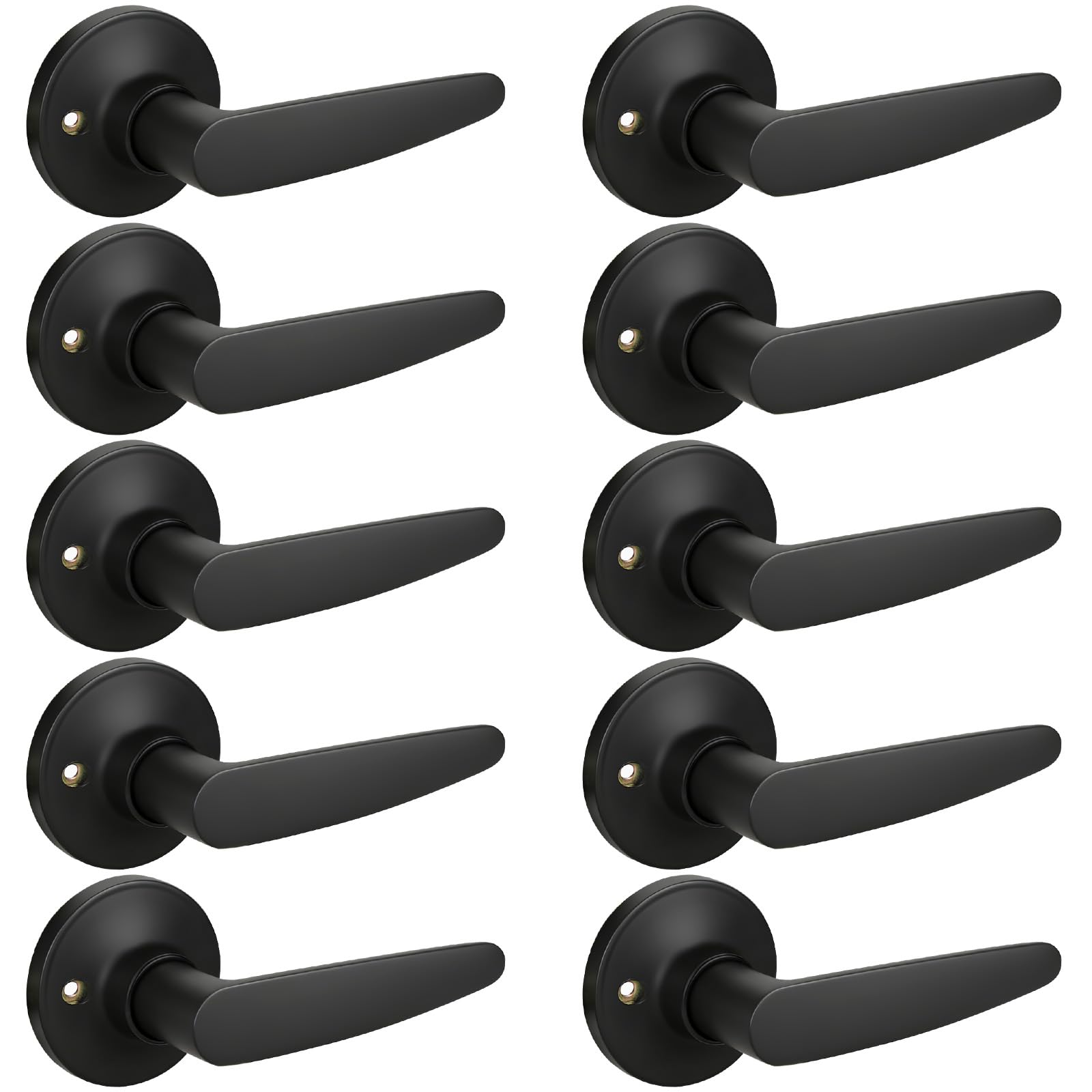 Satin Nickel Door Handles with Lock - Privacy & Security -8