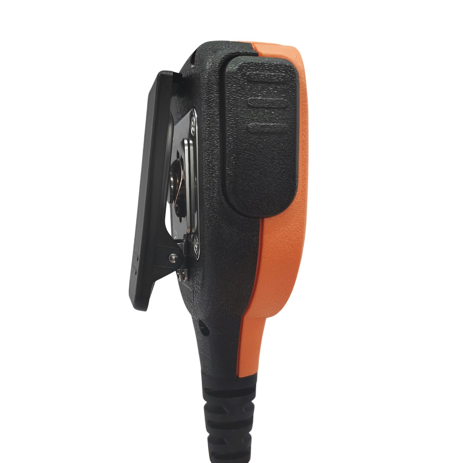 Micrófono de mano con solapa de hombro con conector de audio de 3,5 mm Walkie Talkie manos libres Mikes para Motorola APX 900 6000 8000 XPR 7550 6550 7350 (naranja, IP65 impermeable)