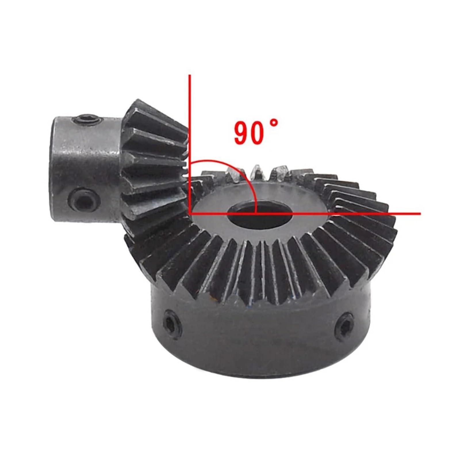 Bevel Gear Pinion Hardware Mechanical 1pcs 10mm Single 1.5 Module Bevel Gear 1:2 15/30 20/40 Teeth with Keyway 45# Steel Bore Mechanical Transmission Gear(40 Teeth)