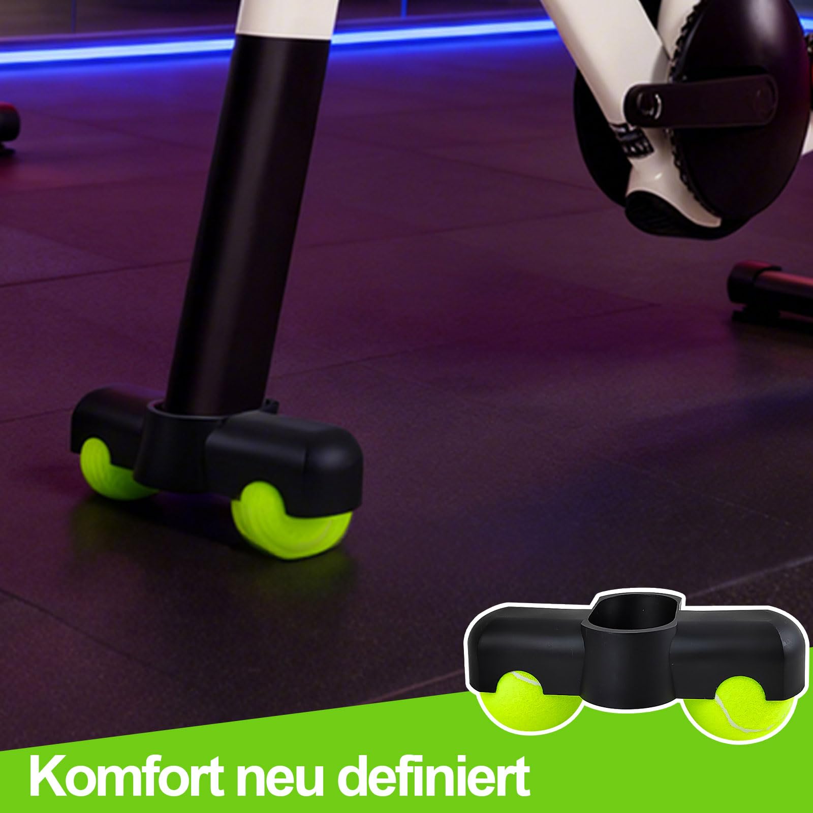 1 Pezzo di Rocker Plate Feet, Allenatore di Bicicletta Portatile Piastra Basculante, con 2 Palline da Tennis, Adatto alla Gamba Anteriore per Zwift Ride, Accessori per Allenamento Indoor
