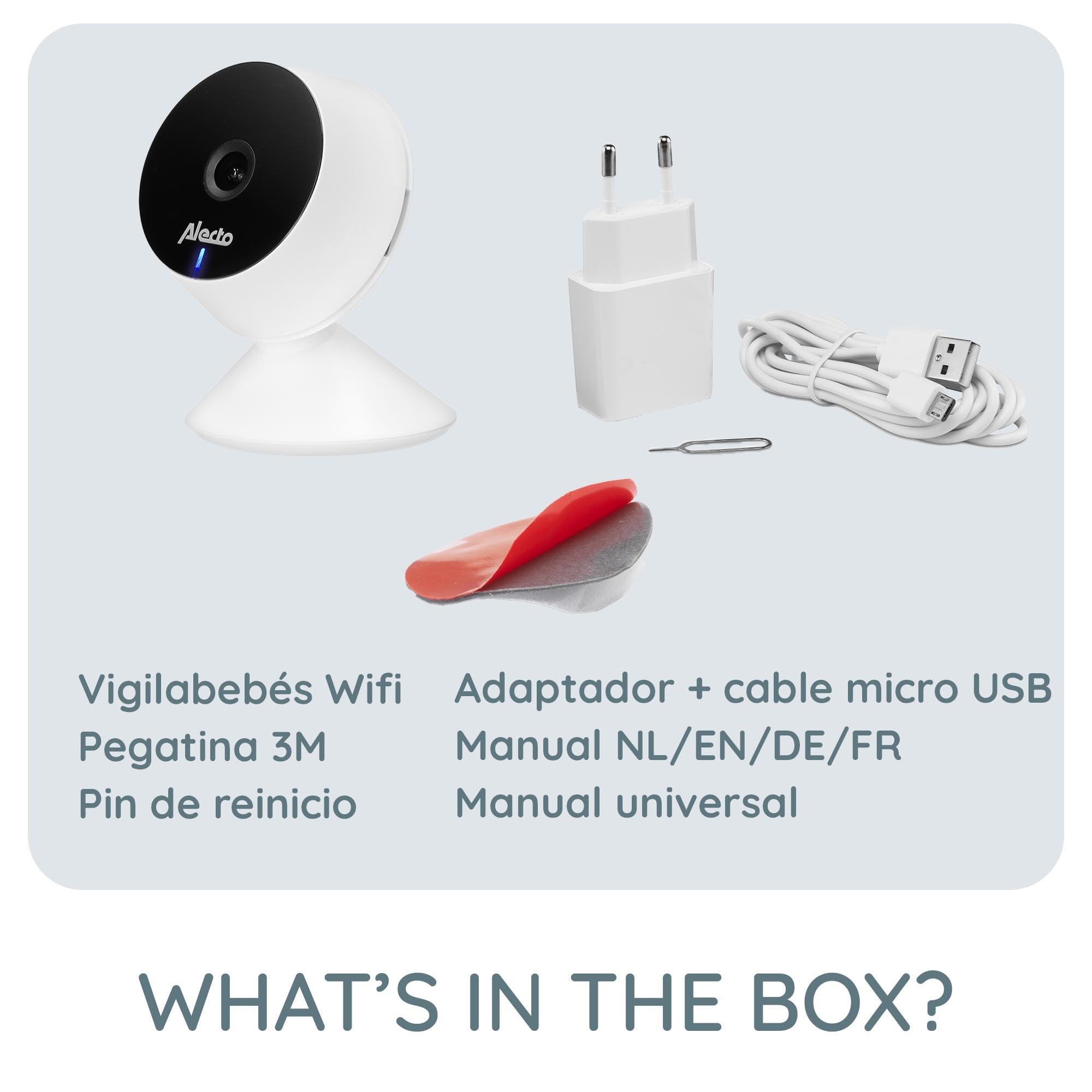 Alecto SMARTBABY5 Monitor Bebe con Cámara y WiFi/WLAN - Video Baby Monitor con Visión Nocturna - Baby Monitor con Intercomunicador y Controlable con App - Blanco