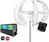 16000W Portable Windmills Vertical Wind Generators 12V 24V 48V Wind Charge Controller MPPT Easy Installation (White)