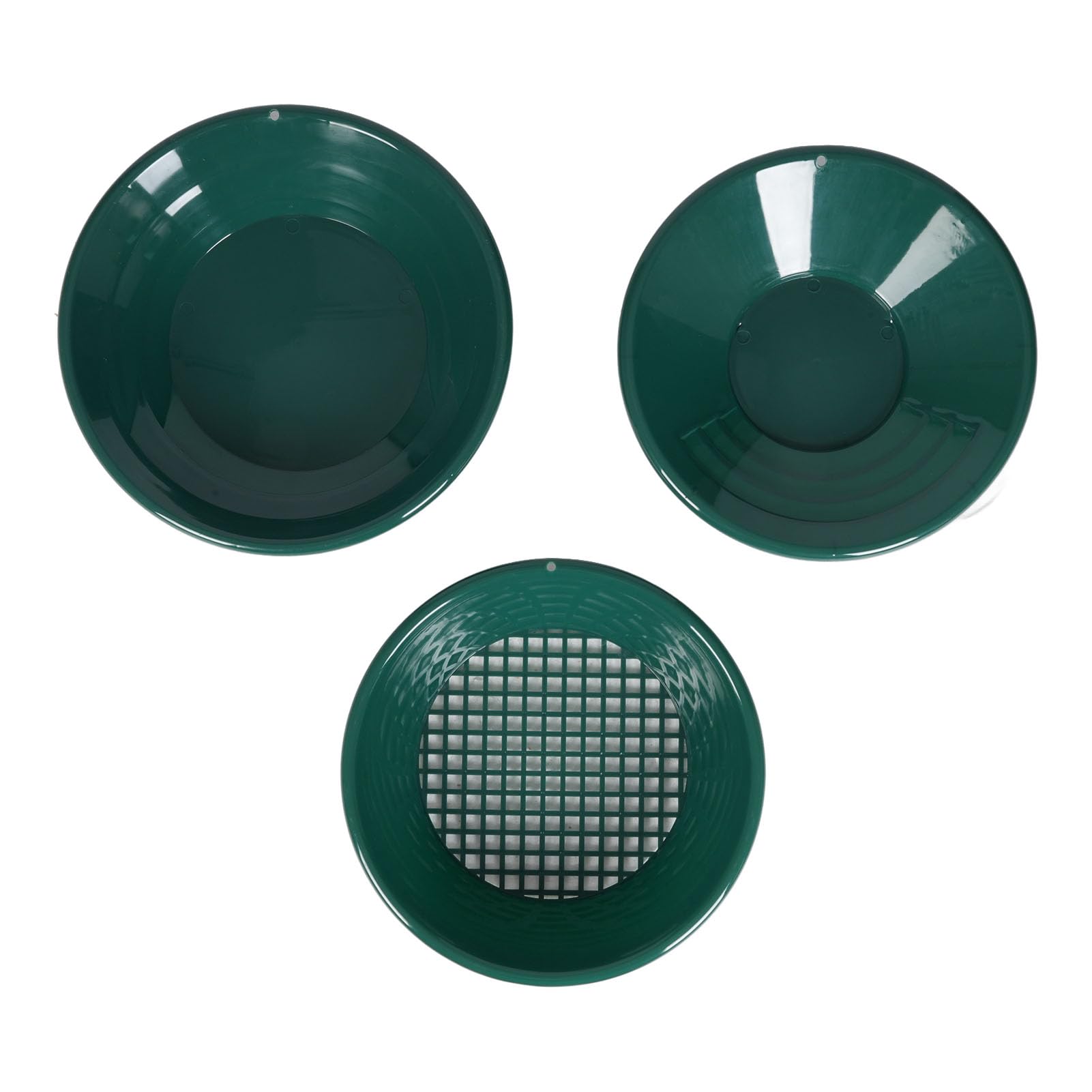 Kit de Lavado de Oro, Bandeja Verde ABS Liviana con Tamiz para Equipos de Prospección de Oro, Kit de Bandeja de Tamizado de para Minería Aluvial Niobio Tantalio Estaño Extracción de