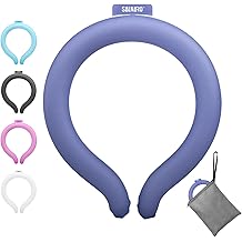 Neck Cooling Tube(with Cooler Bag),hot Weather Reusable Long-Lasting Cooling Relief Cooler, Suitable for Men and Women Outdoor and Indoor, Sports, Travel use(Purple)