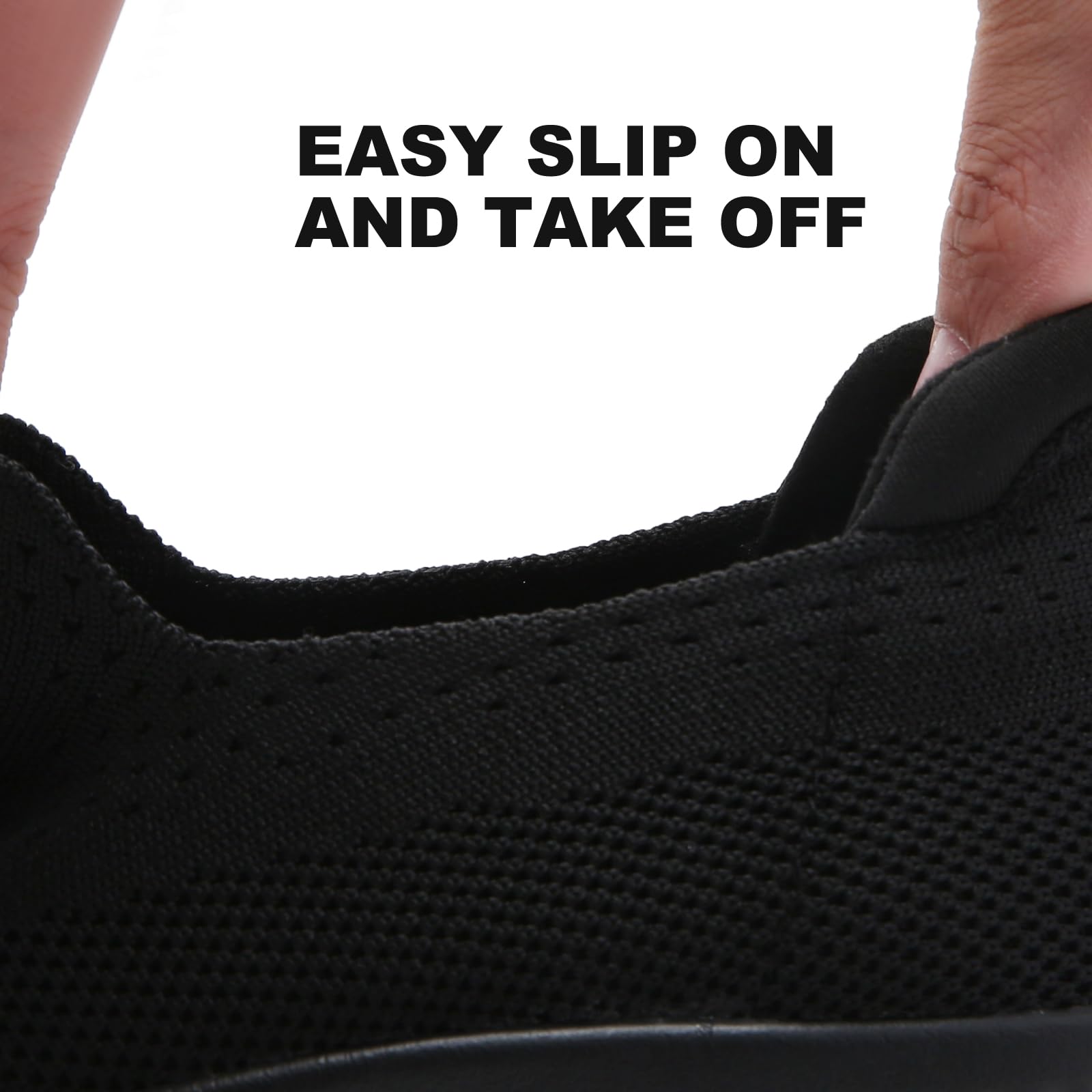 Myztra Mujer Zapatillas Slip On Malla Transpirable | Deportivas, Sin Cordones, Ligeras, Antideslizante, Caminar, Correr, Pasear, Trabajar, Uso Interior Exterior