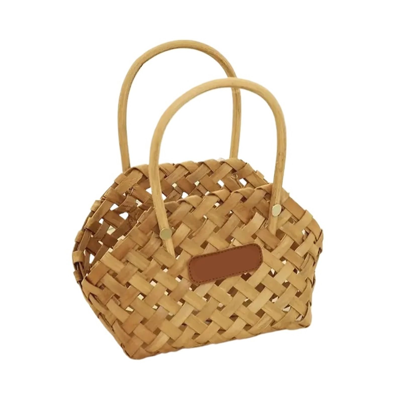 Hamper Basket Girl Basket Flower Baskets Wicker Baskets Basket Wicker Baskets Cachepot For Flowers Basket Decorative(Brown)