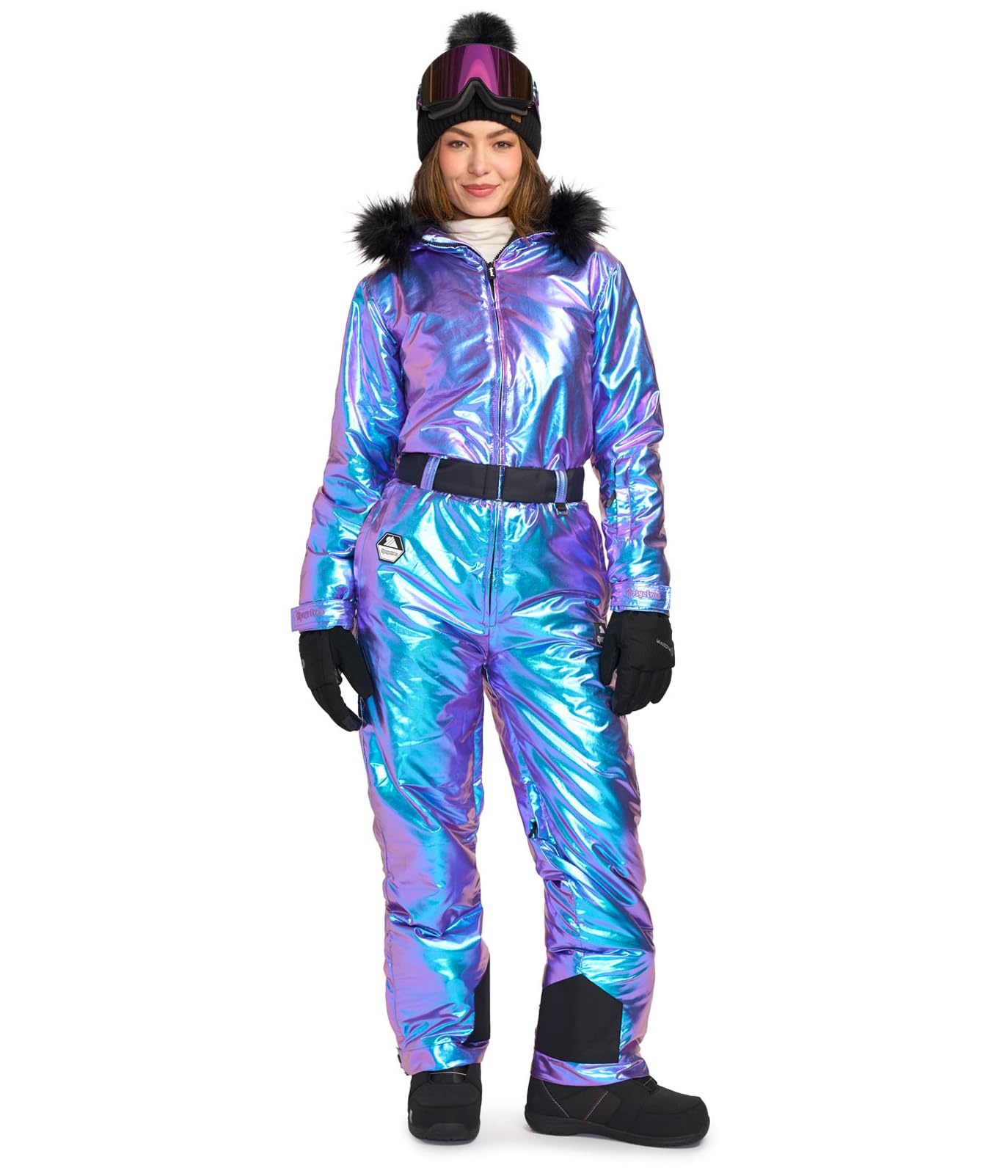 tipsy elves Snow Suits for Women - Retro Cute Women’s Insulated Ski Suit - Warm Waterproof Winter One Piece Outfit-picture-20