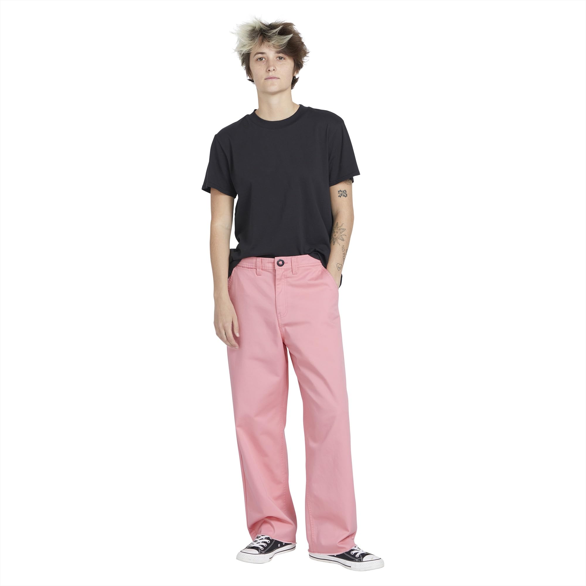 Volcom Womens Thisthatthem Skate Relaxed Fit Chino Pant