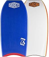 Vista 9 de Morey Mach 10 40" Bodyboard, Crescent Tail Body Board with X-Flex Polypro Core TC8 Deck Surlyn Slick X-Flex Mesh Single Power Rod Stringer for Beach