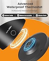 Vista 5 de Electric Kettle Stainless Steel, 1.0L Small Water Boiler 1200W Fast Boiling, Double Wall Tea Kettle Pot Automatic Shut Off, Durable Coffee & Tea