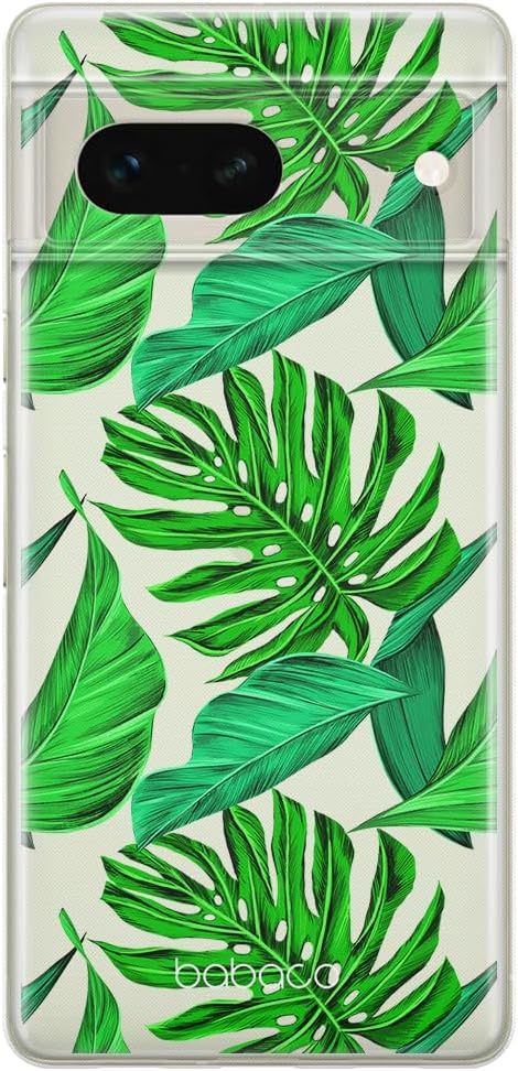 BABACO ERT Group Mobile Phone case for Google Pixel 7 Original and Officially Licensed Pattern Plants 006 optimally adapted to The Shape of The Mobile Phone, Partially Transparent