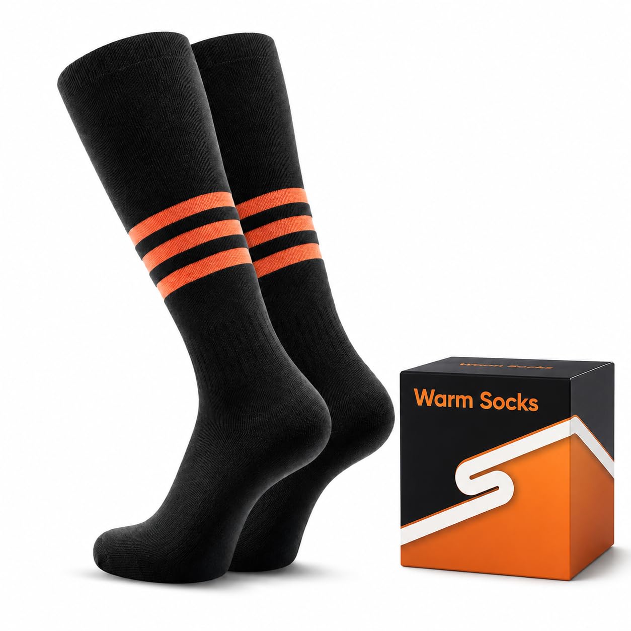 Calcetines de esquí térmicos hasta la rodilla, calcetines cálidos para snowboard, senderismo, caza y clima frío, para mujer y hombre
