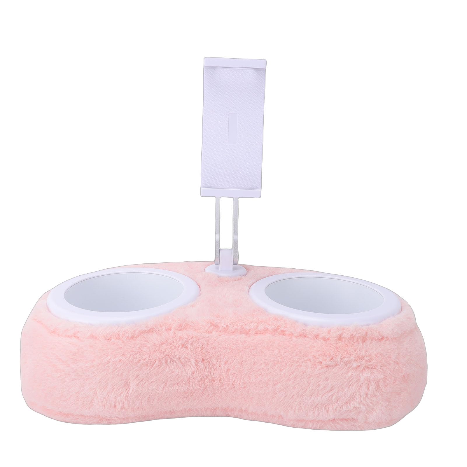 Soporte de Almohada para Tableta Ajustable 360, Soporte para Teléfono con Tazón Desmontable, de Tela de Felpa Suave, Ideal para Teléfono Móvil, Tableta, Lector Electrónico, Lectura, (Tazón