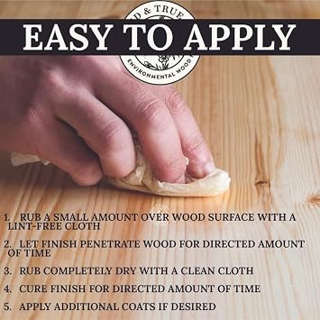 Tried & True Danish Oil, 8 oz. - Polymerized Linseed Oil Wood Finish & Sealer, Ideal for Furniture, Butcher Blocks, Salad Bowls, More - Food Safe Wood Finish, Easy Application