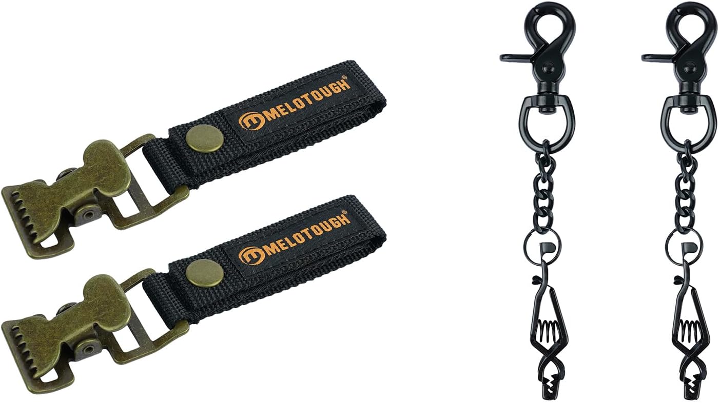 MELOTOUGH Tactical Glove Clips Work Glove Belt Clip Glove Holder Strap,Metal Glove Clip Work Glove Clip Holder Heavy Duty Safety Gloves Clip for Tool Belt,Tool Backpack,Pants