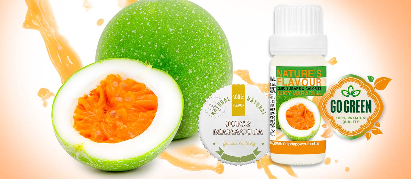 ALPHAPOWER FOOD Arôme alimentaire naturel, SET SUPER ÉCONOMIQUE 5x10ml liquide - gouttes aromatisantes et édulcorant sans sucre, goût délicieux, vegan liquid sweetener Flavour Drops, Flavdrops