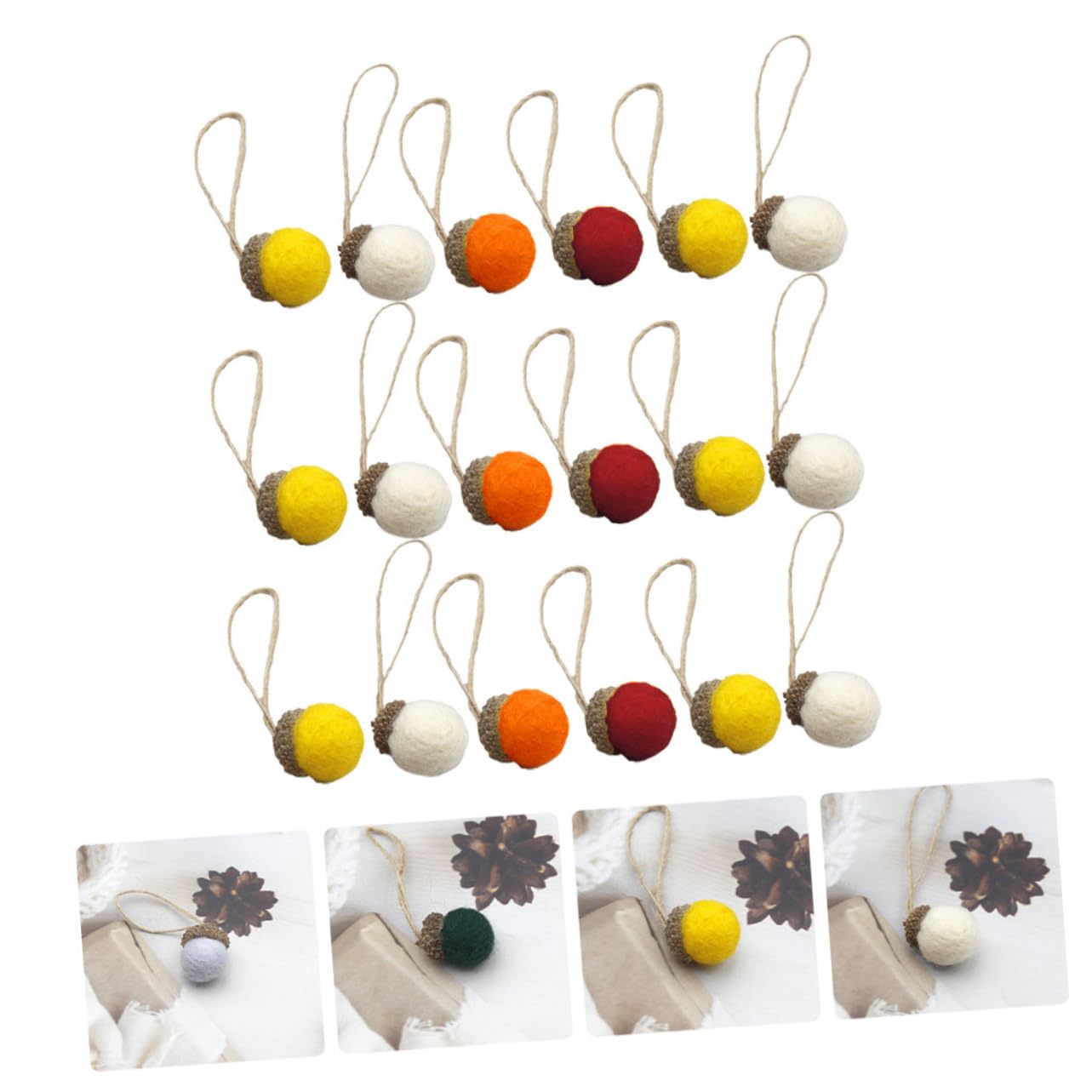 MAGICLULU 2 Set Di Decorazioni Natalizie Forniture Decorative in Feltro Cartone Animato Forma Per Ghirlande Eventi 25 Pezzi * 2