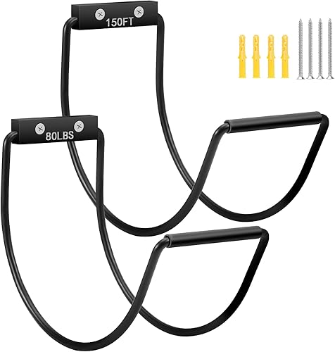 Miniatura 17 de Soporte para manguera de jardín, colgador de manguera de agua montado en la pared, gancho sólido de acero inoxidable 304 para manguera de jardín