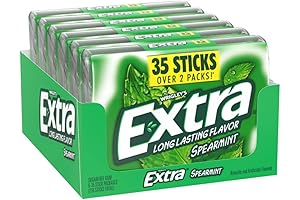EXTRA Gum Spearmint Sugar Free Chewing Gum Mega Pack, 35 Sticks
