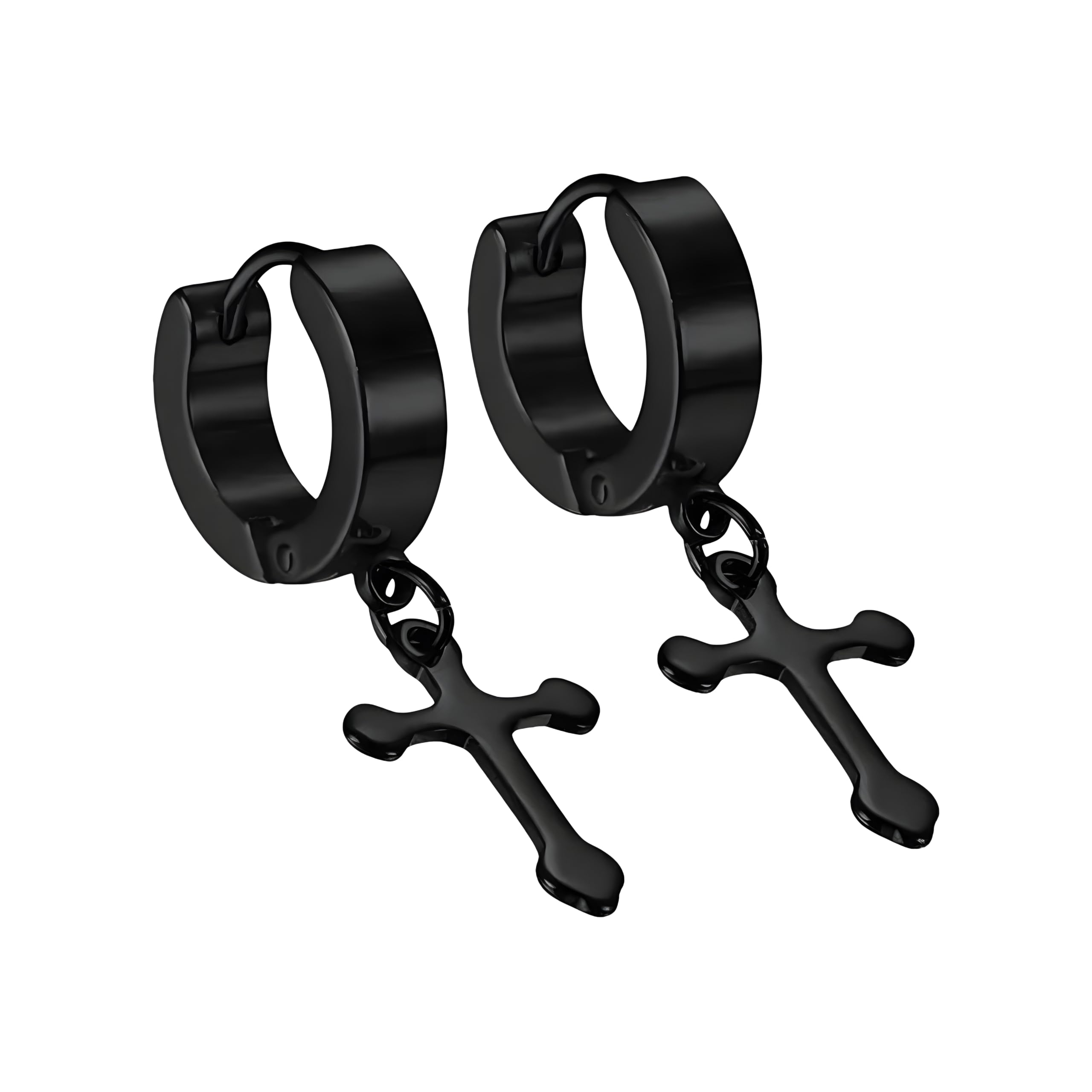 the men thing ALTROSS BLACK - 5mm Titanium Steel Hoop Earrings for Men & Boys (2Pcs)-picture-34