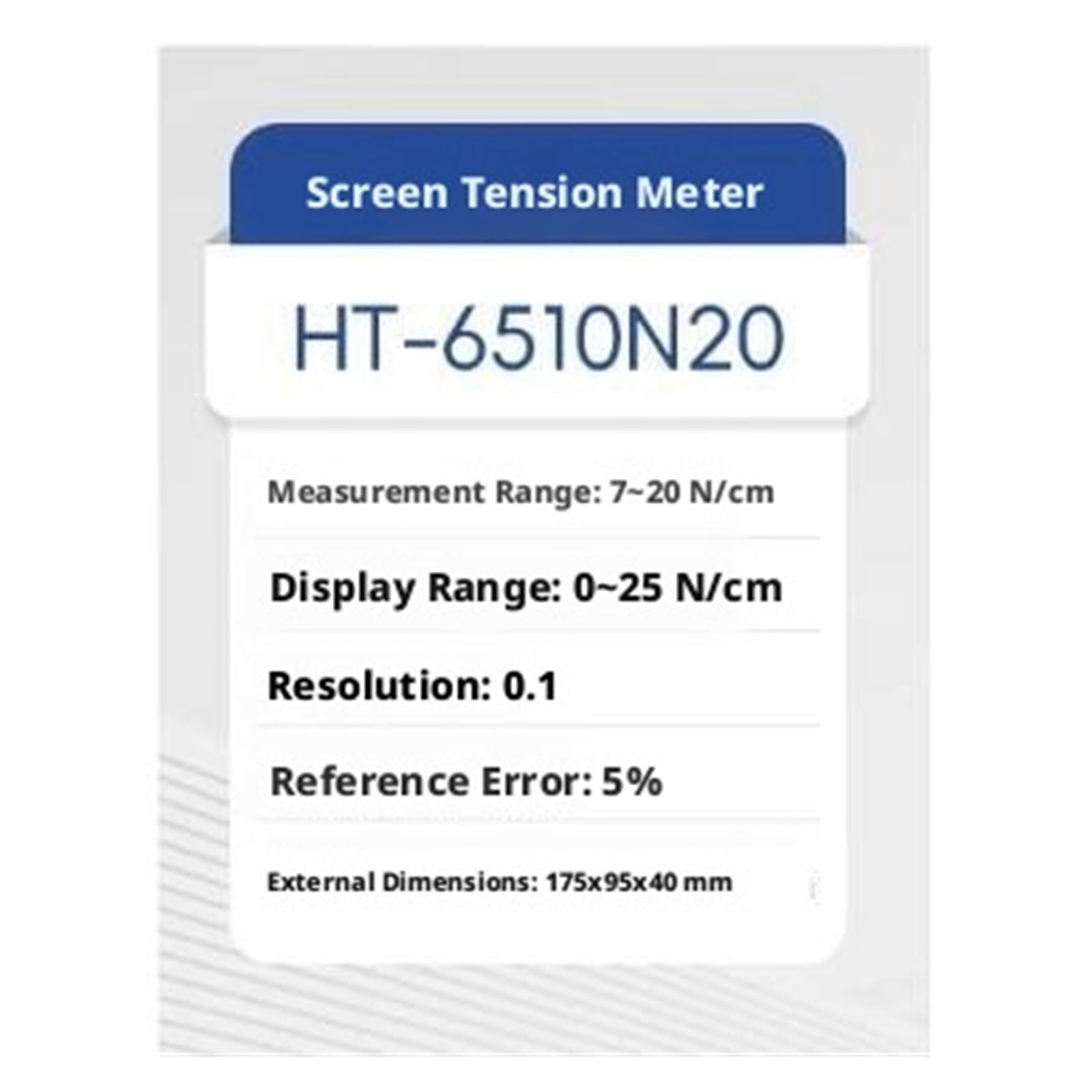 Medidor de tensión de serigrafía digital HT-6510N20 (7~20 N/cm)