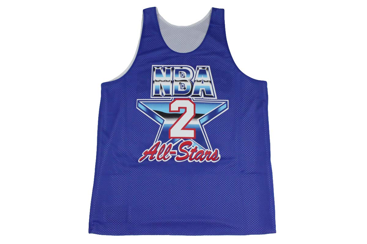 Mitchell & Ness Men's Blue Maillot Charlotte Hornets Nba Reversible Larry Johnson