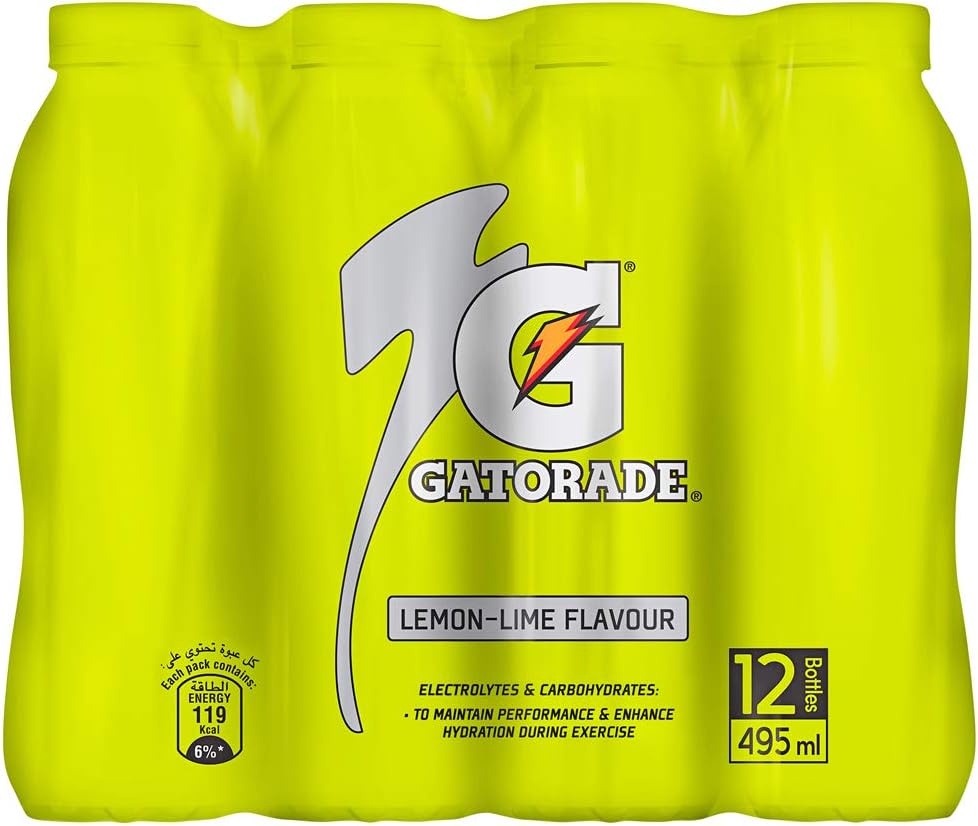 Sports Drink, Lemon-Lime, 495mlx12