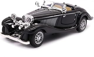 1:28 Scale Pullback Diecast Metal Antique Classic Model Cars Collectible Toy Gifts (Black,Length 6.5in/16.8cm)