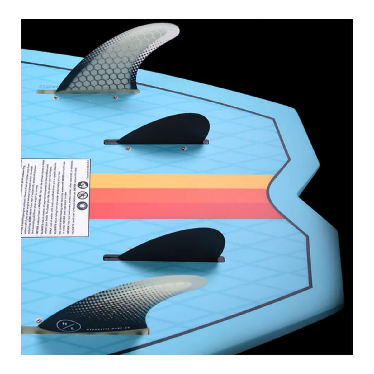 Amazon.com: Hyperlite 3.5 Flux Fin Set w/Key (23345001) : Sports