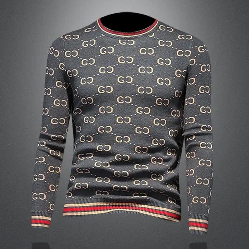 Xingfenly Autumn Design Men' Knitted Sweater Winter Luxury Casual Striped Male Warm Sweaters3