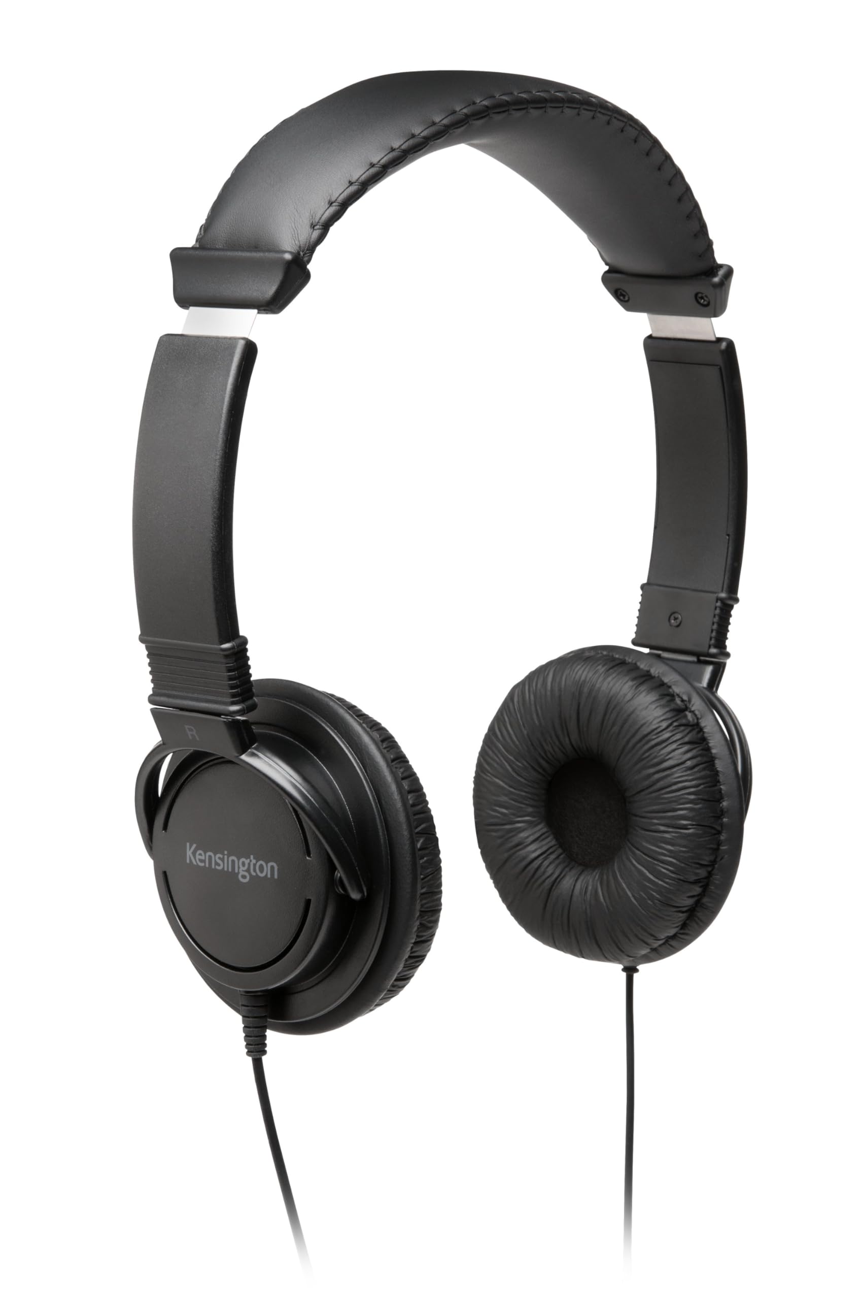 Kensington Classic EQ 3.5mm Headphone, 6 ft (1.8m) Nylon Braided Cord, for School, Kids, Adults, Padded Adjustable Headband, Black (K97602WWB)