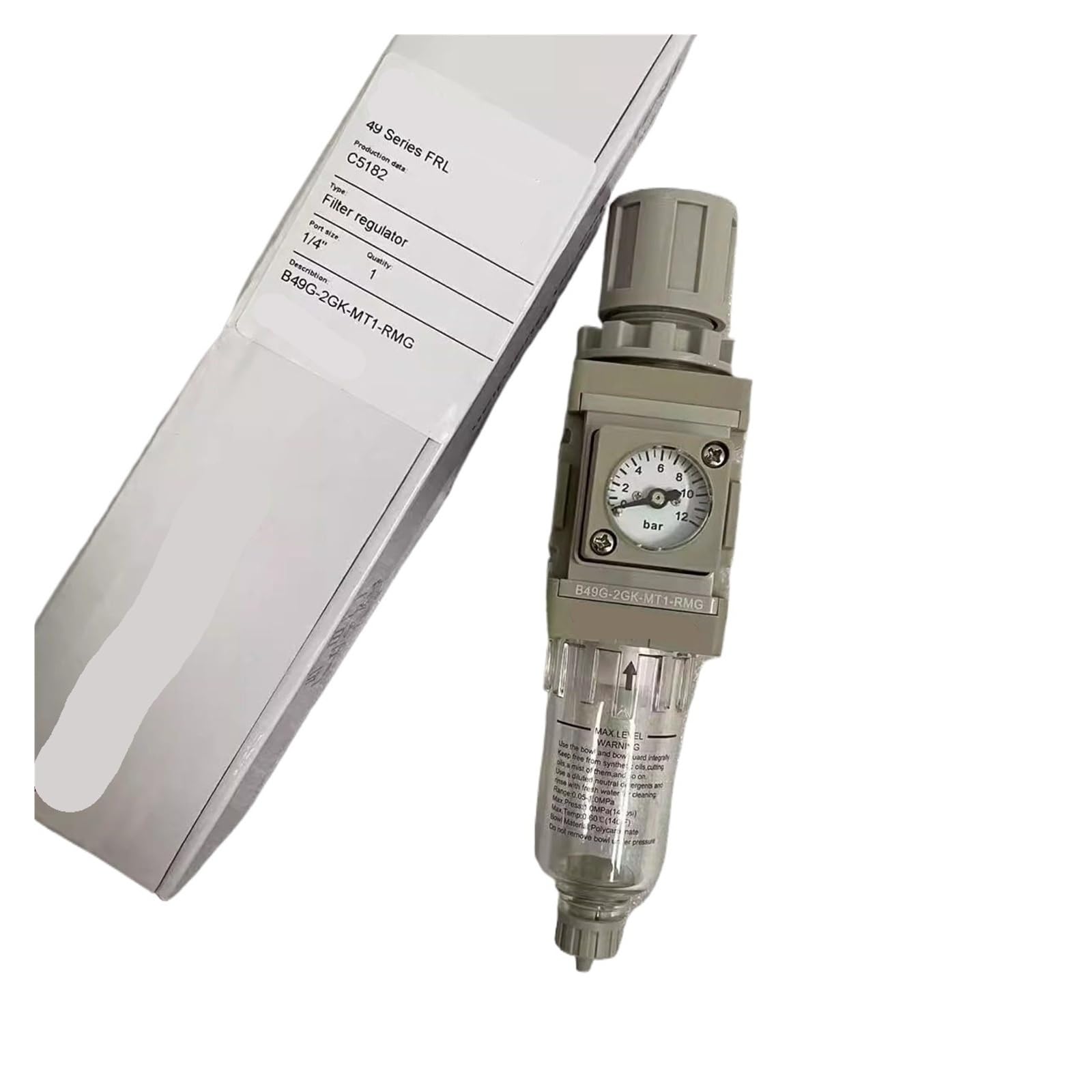 Filtre Régulateur B49G-2GK-MT1-RMG robuste G1/4 en métal pour air comprimé stable