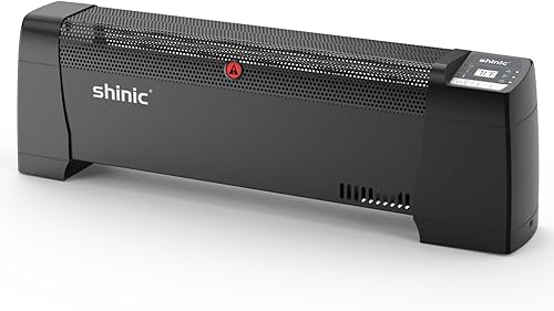shinic Calentador eléctrico de zócalo de 120 V con termostato digital, temporizador, calentador de espacio de convección para uso en interiores, disponible en Yaxa Costa Rica