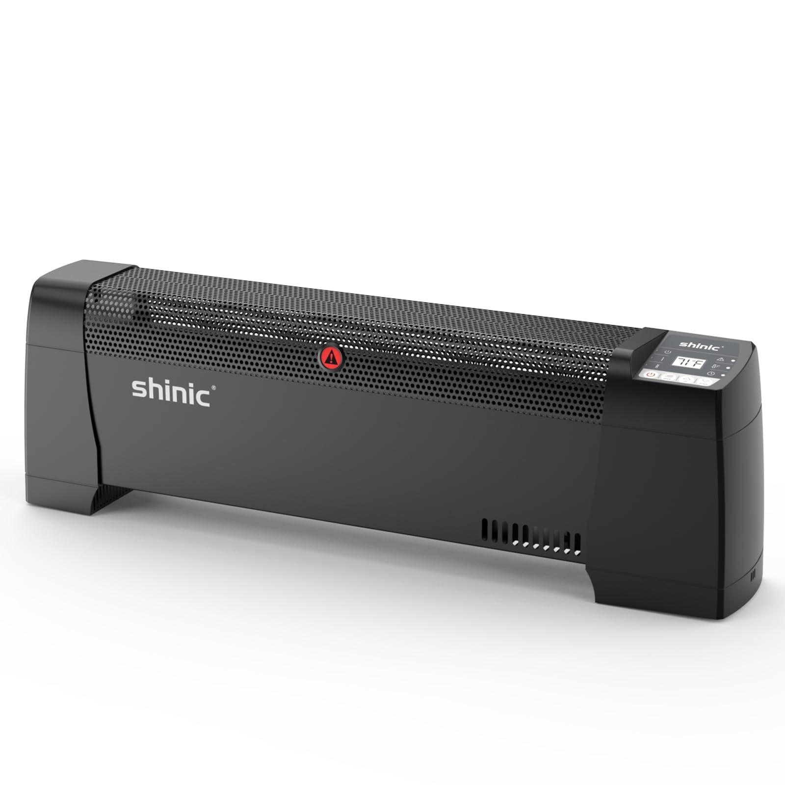 shinic Electric Baseboard Heater 120V with Digital Thermostat, Timer, Convection Space Heater for Indoor Use, Bedroom, Office, Overheat & Tip-Over Protection, Silent Operation, 1500W/750W, Black