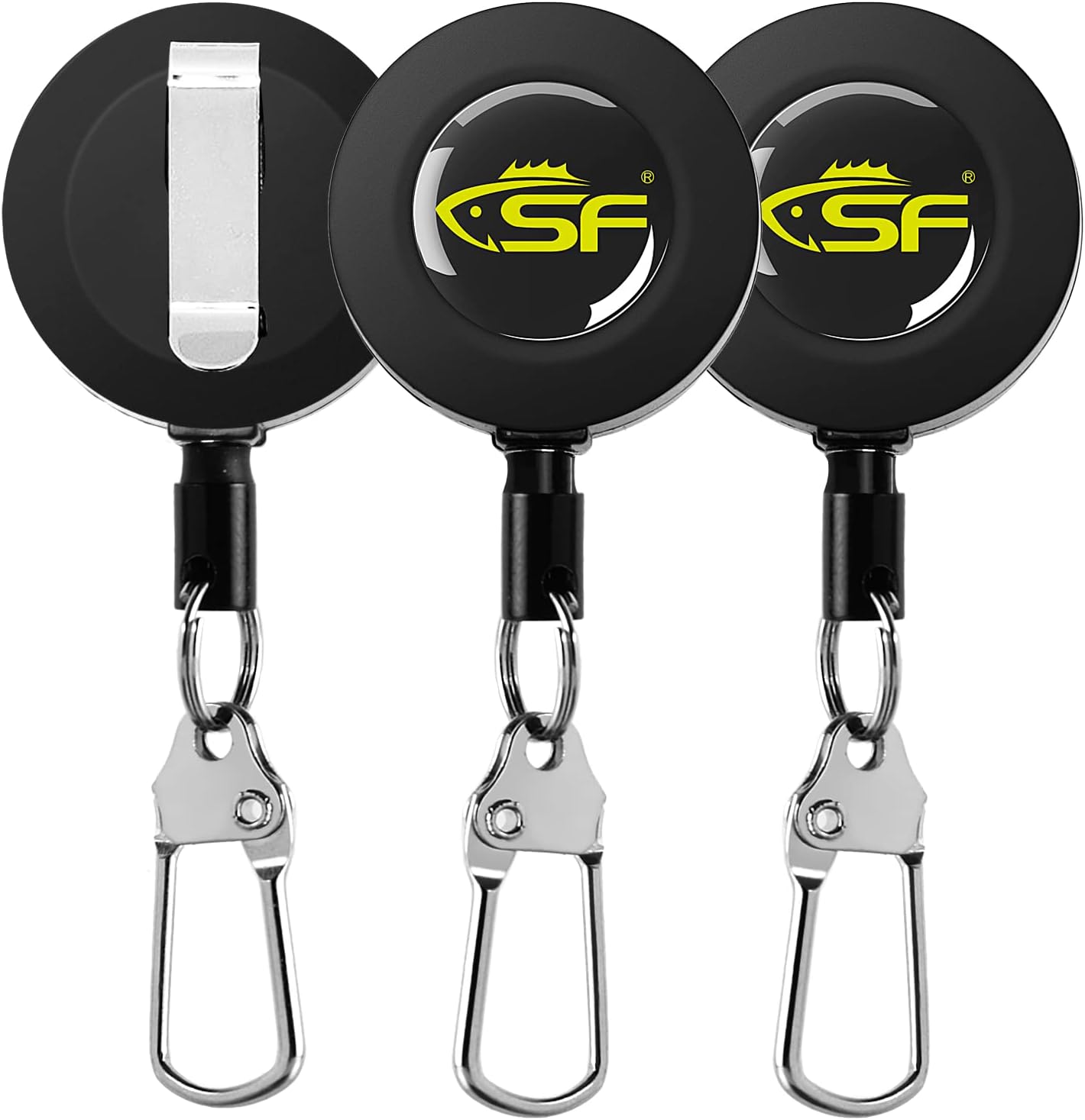 SFFly Fishing Zinger Retractor 3 Pcs Fly Fishing Anglers Tool Gear Combo Steel Cord