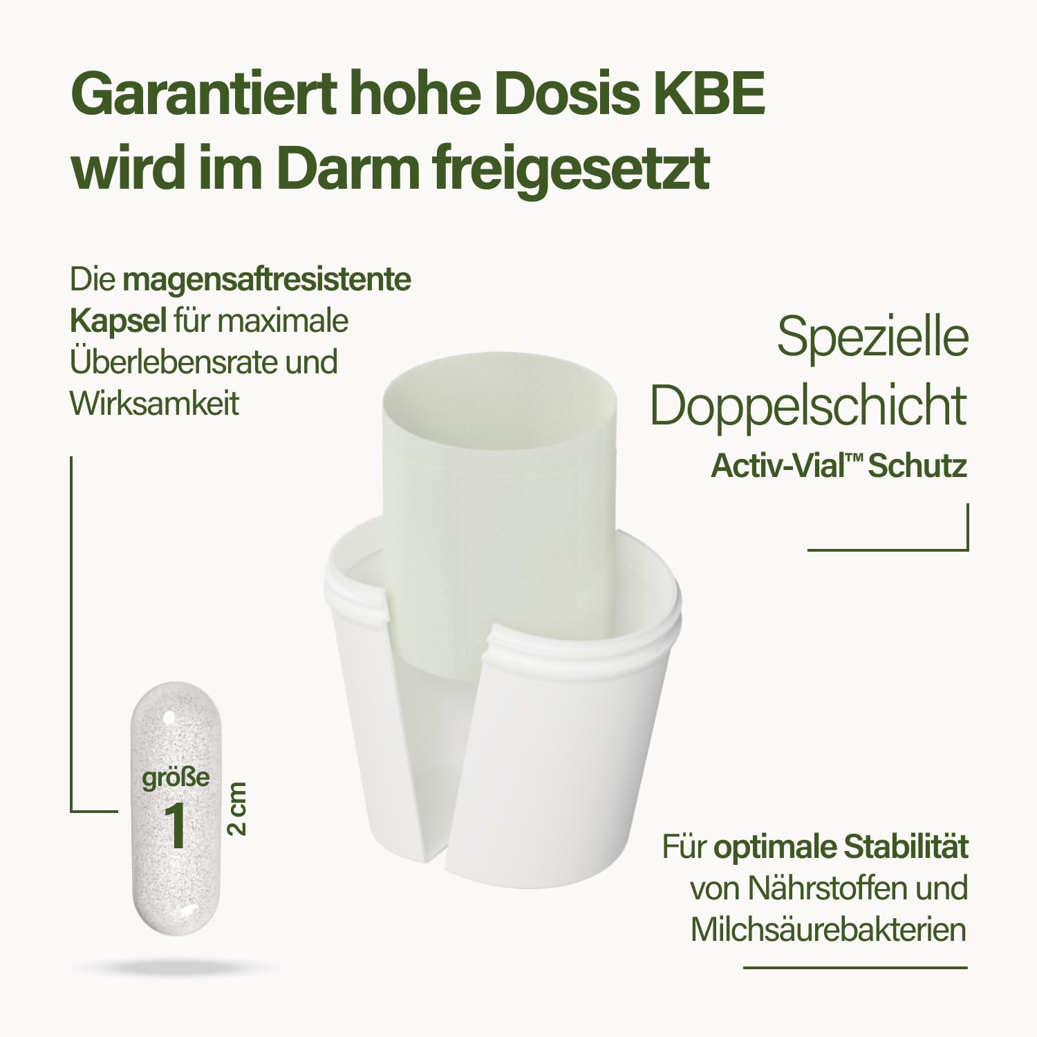 Nupure® Probaflor mit 345 Mrd KBE/g*, 110 Kapseln mit 11 Spezielle Bakterienstämme, Mit Inulin und Lactobacillus salivarius SP2, Besser geschützt dank Spezialdose, Vegan