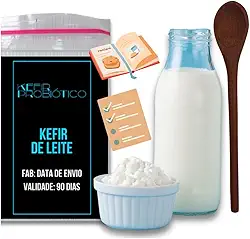 Kefir De Leite Desidratado Com Manual Ganhe Colher De Pau