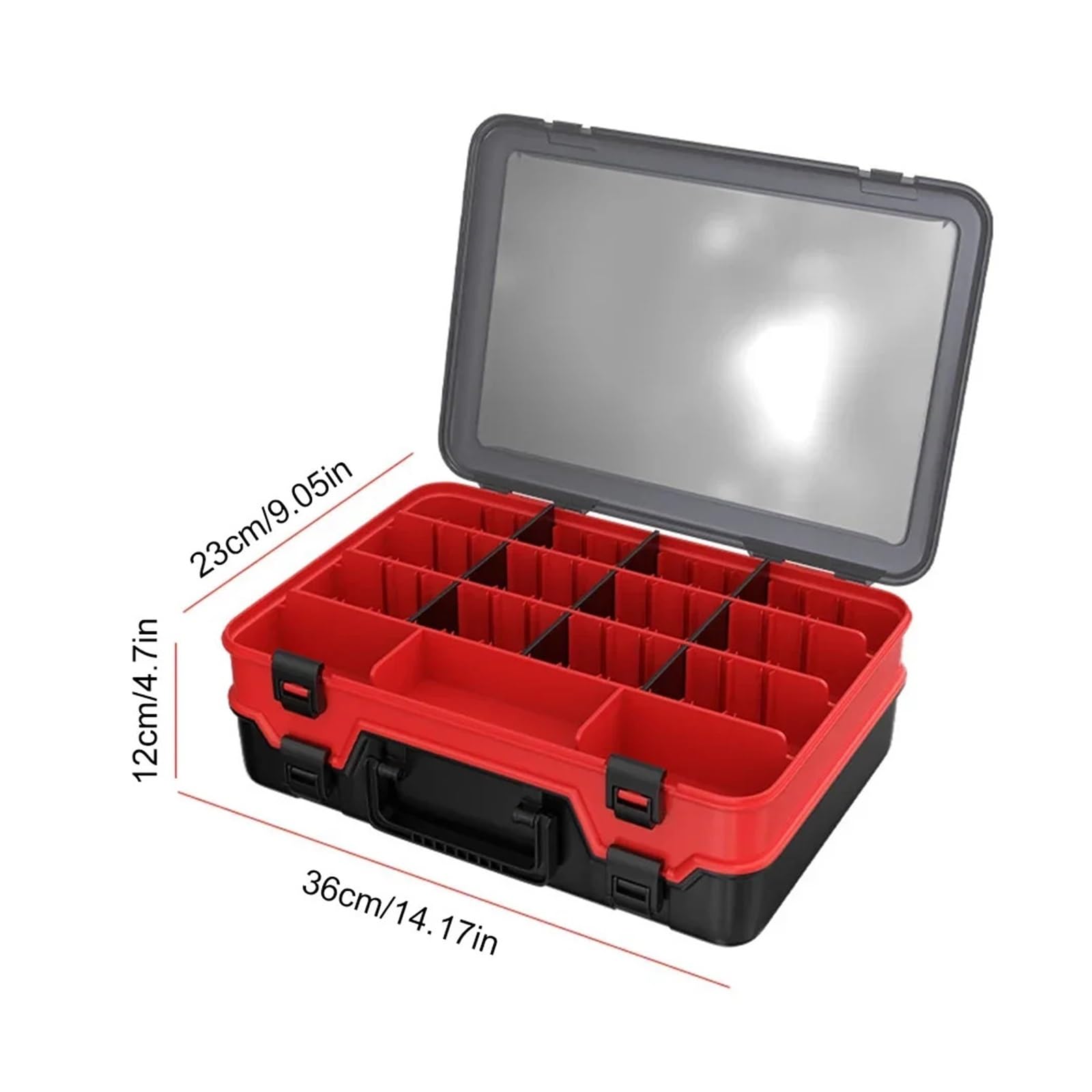 Scatola Porta-Attrezzi da Pesca Portatile, Doppio Strato, Staccabile, con Scomparto for Accessori da Pesca, Esca E Gancio. per ami, Esche