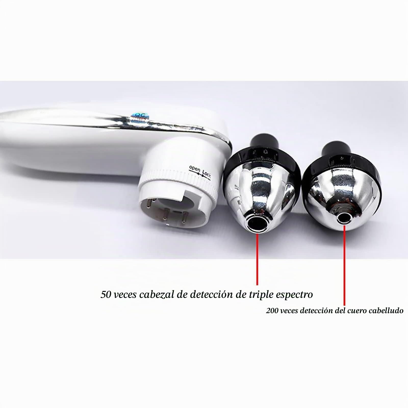 Máquina de diagnóstico de Piel 11 Inc con Pantalla LCD Digital HD, detección de Cuero cabelludo 200 Veces y Piel 50 Veces, 10 Millones de píxeles y detección espectral 4