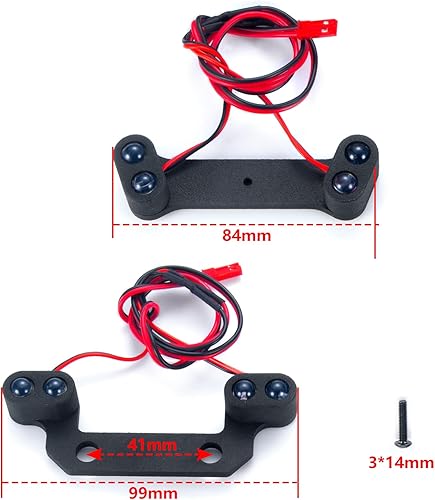 Miniatura 2 de AXSPEED RC LED Luz Faro Trasero Delantero Luz Trasera Lámpara para TRX E-REVO 2.0 4WD 1/8 RC Camión