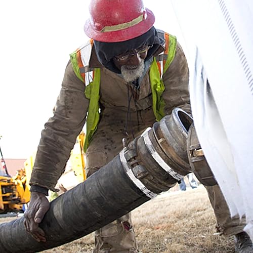 Miniatura 6 de LOKMAN Paquete de 10 abrazaderas de manguera de acero inoxidable de 4 pulgadas, abrazaderas de conducto de engranaje helicoidal ajustables de 3 34