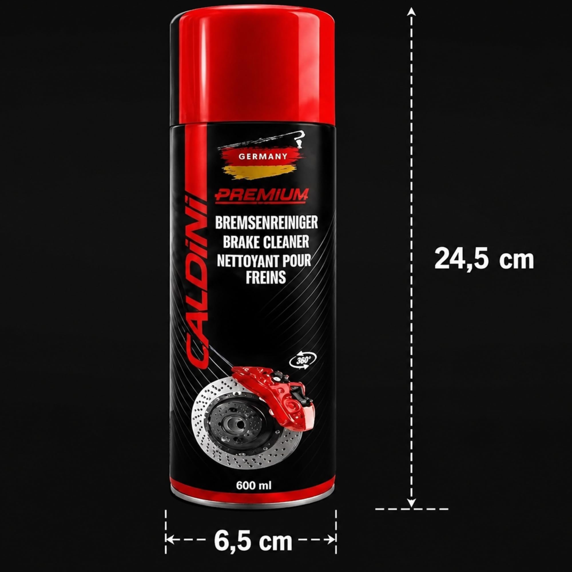Caldini Bremsenreiniger 24 x 600 ml acetonfreier Teilereiniger Entfetter Spraydose