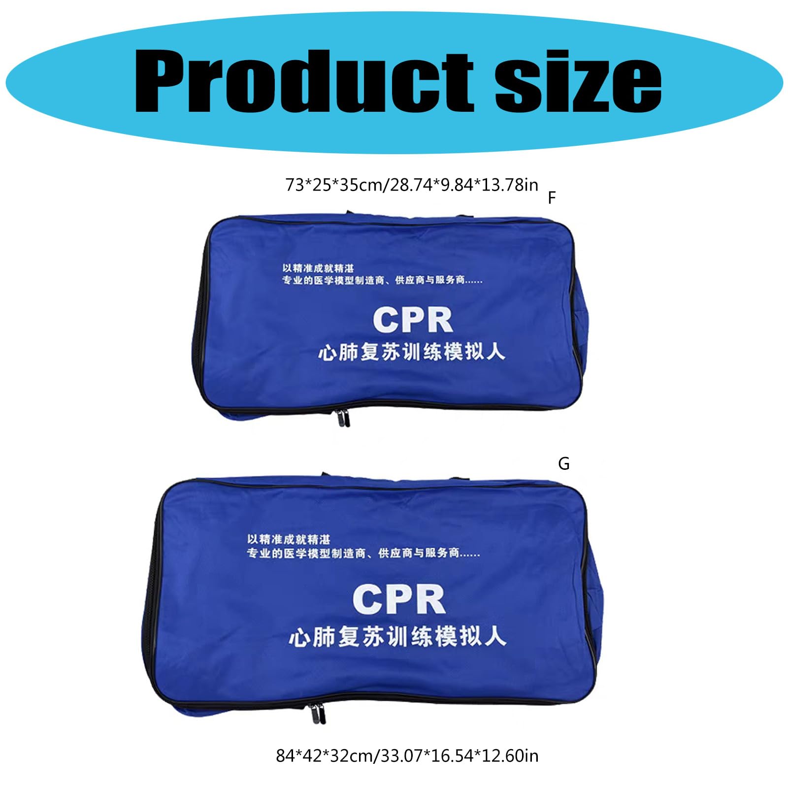 Manichino realistico per la rianimazione della RCP, per la pelle del viso e il polmone, ausilio medico per la pratica di rianimazione e certificazione, accessori per la RCP, borsa polmonare per
