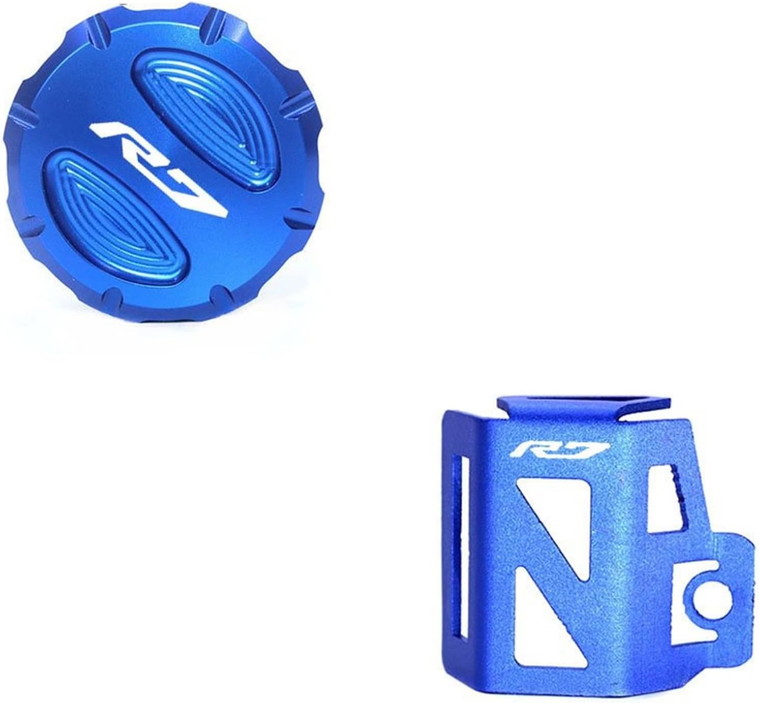 Oil Cover for Yamaha YZF R7 YZF-R7 YZFR7 2021 2022 Motorcycle Cylinder Cover Rear Brake Fluid Reservoir Cap Guard Protector for Oil Tank (Color : Blue)